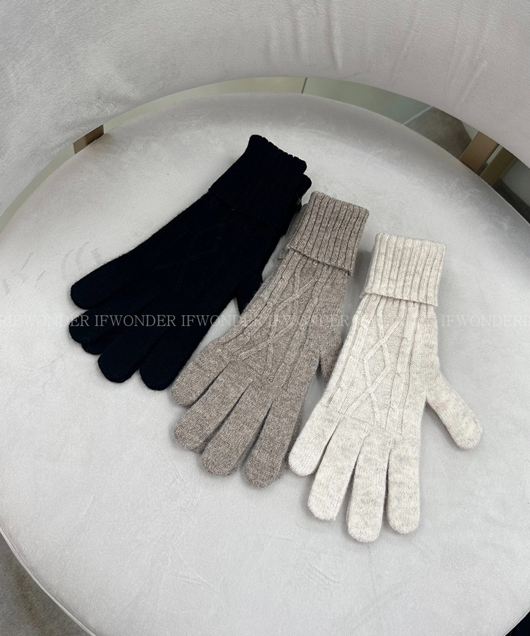 [세일] Cashmere 100% knit gloves (당일배송)